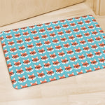 Fox With Glasses Pattern Print Polyester Doormat