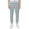 Fox With Glasses Pattern Print Joggers