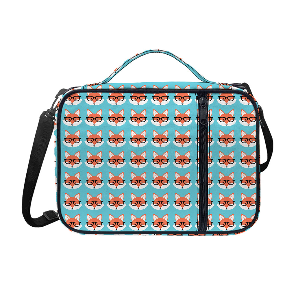 Fox With Glasses Pattern Print Shoulder Strap Bible Bag