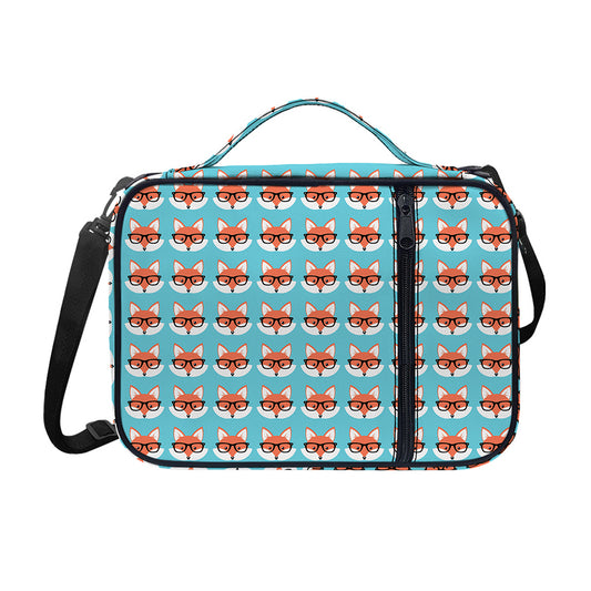 Fox With Glasses Pattern Print Shoulder Strap Bible Bag