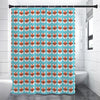 Fox With Glasses Pattern Print Shower Curtain