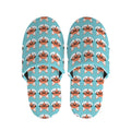 Fox With Glasses Pattern Print Slippers