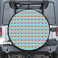 Fox With Glasses Pattern Print Tire Cover