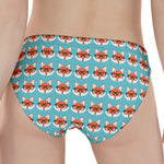 Fox With Glasses Pattern Print Women's Panties