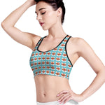 Fox With Glasses Pattern Print Women's Sports Bra