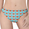 Fox With Glasses Pattern Print Women's Thong