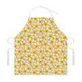 Frangipani Flower Pattern Print Adjustable Apron