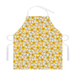 Frangipani Flower Pattern Print Adjustable Apron