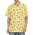 Frangipani Flower Pattern Print Aloha Shirt