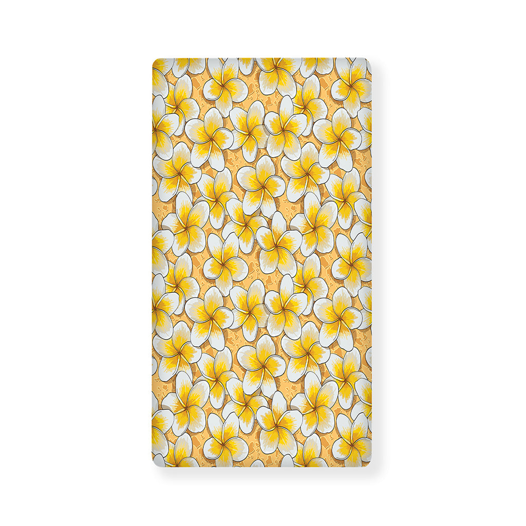 Frangipani Flower Pattern Print Baby Crib Sheet