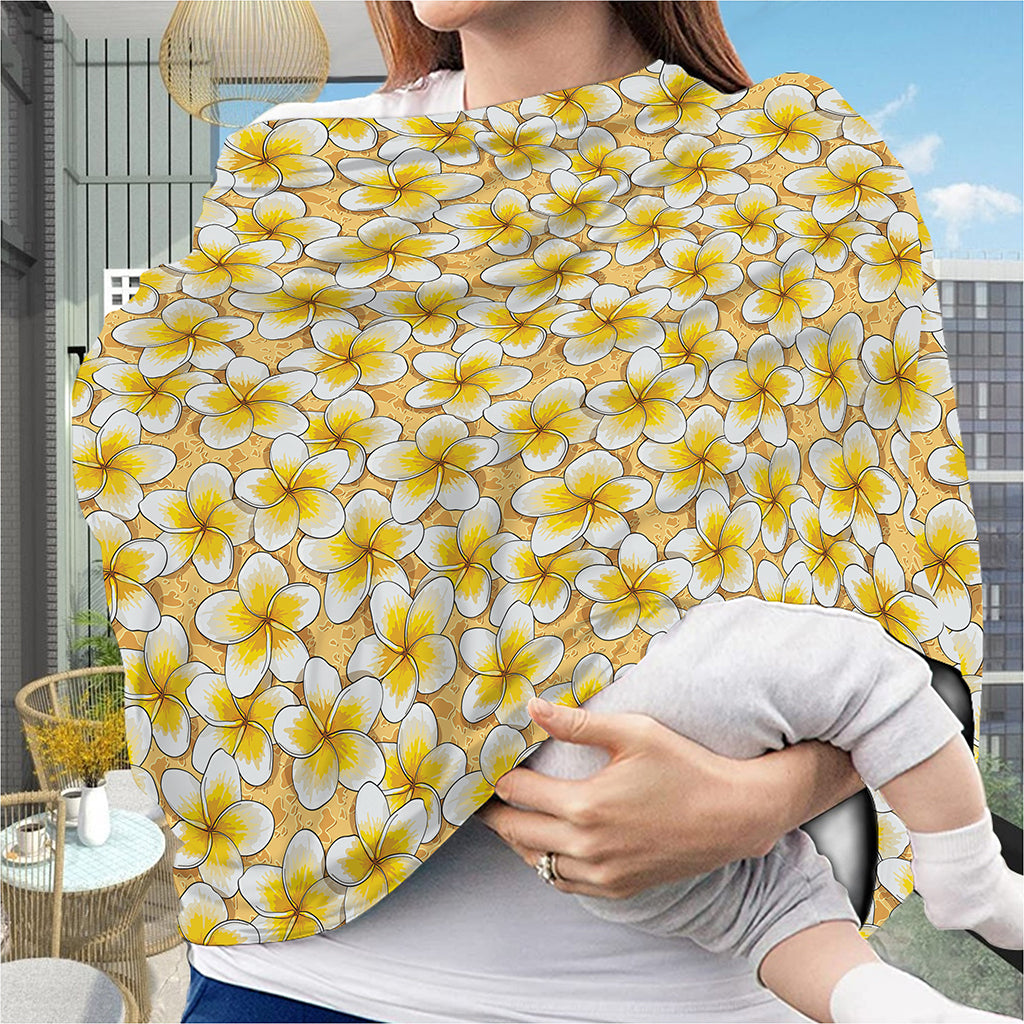 Frangipani Flower Pattern Print Baby Seat Cover