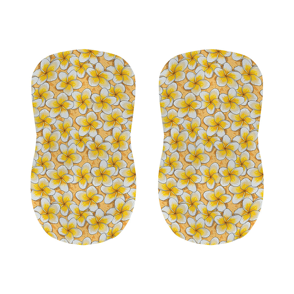 Frangipani Flower Pattern Print Bar Stool Covers