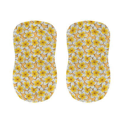 Frangipani Flower Pattern Print Bar Stool Covers