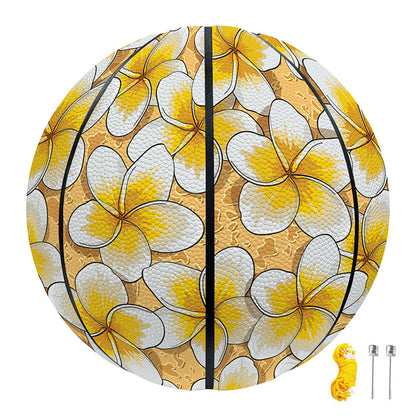 Frangipani Flower Pattern Print Basketball