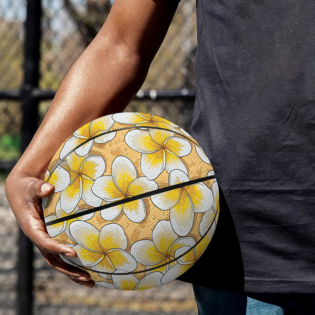 Frangipani Flower Pattern Print Basketball