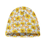Frangipani Flower Pattern Print Beanie