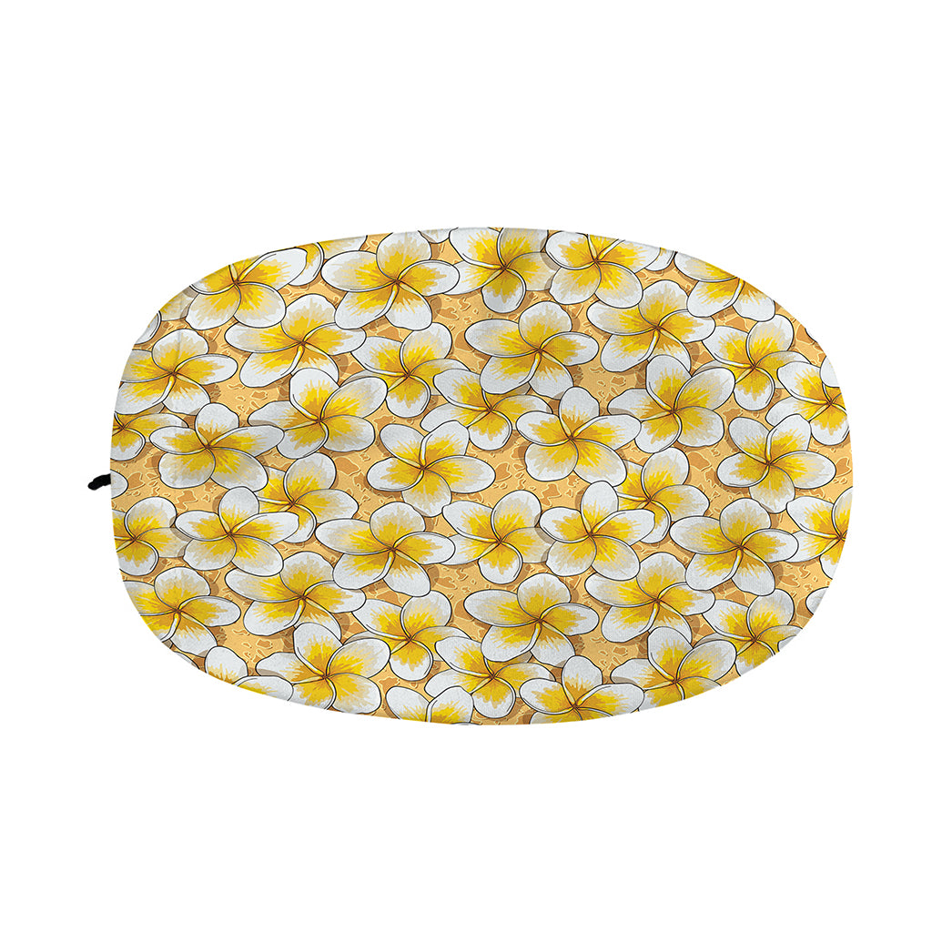 Frangipani Flower Pattern Print Car Side Mirror Covers