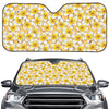 Frangipani Flower Pattern Print Car Windshield Sun Shade