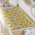 Frangipani Flower Pattern Print Changing Pad Cover