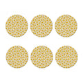 Frangipani Flower Pattern Print Coaster Set