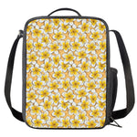 Frangipani Flower Pattern Print Crossbody Lunch Bag