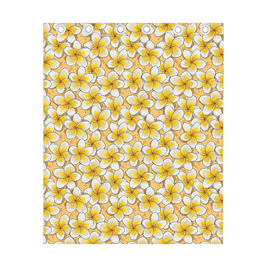 Frangipani Flower Pattern Print Curtain