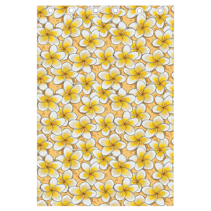 Frangipani Flower Pattern Print Curtain