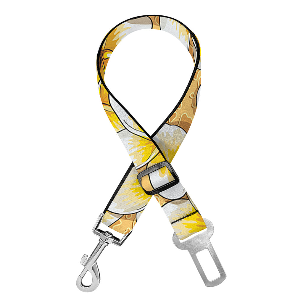 Frangipani Flower Pattern Print Dog Seat Belt