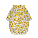 Frangipani Flower Pattern Print Dog Zip Up Hoodie