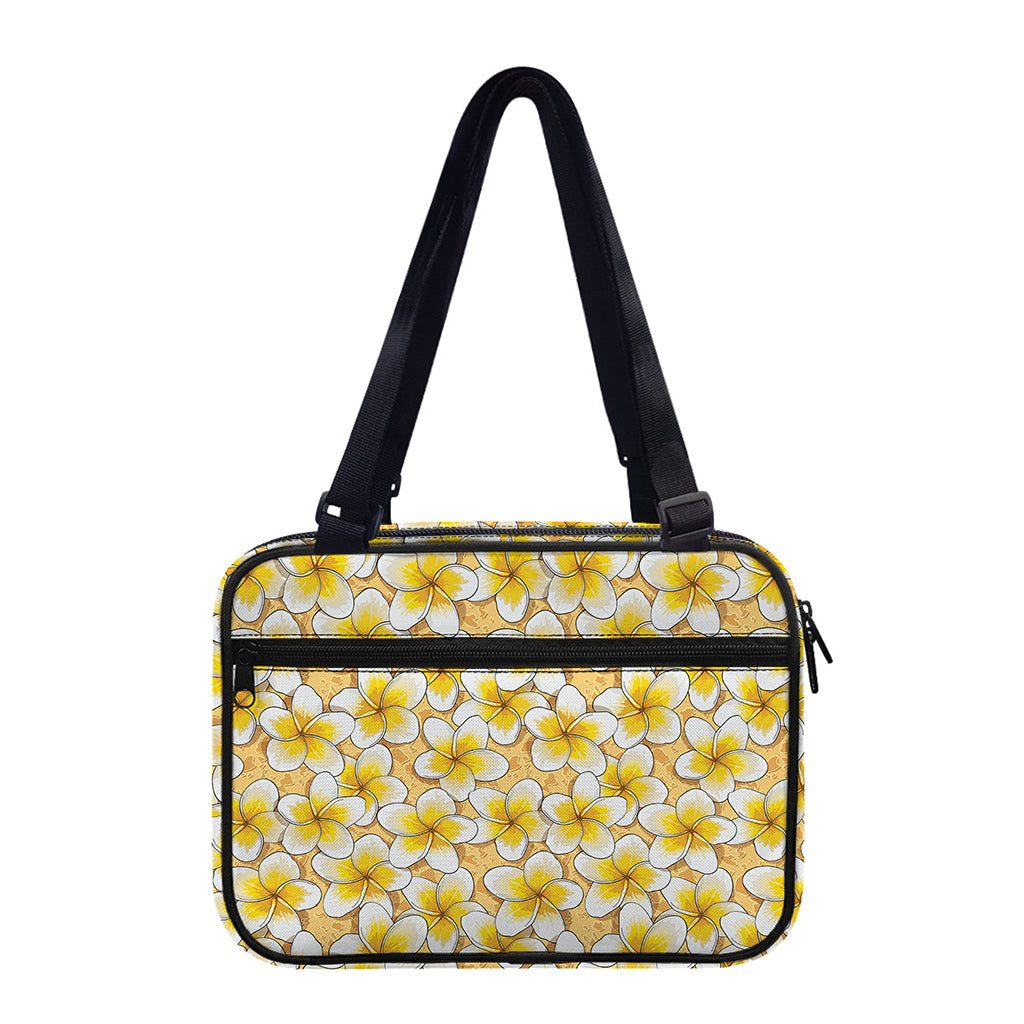 Frangipani Flower Pattern Print Double Strap Bible Bag
