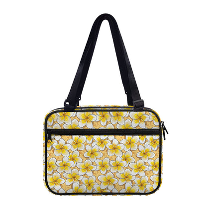 Frangipani Flower Pattern Print Double Strap Bible Bag