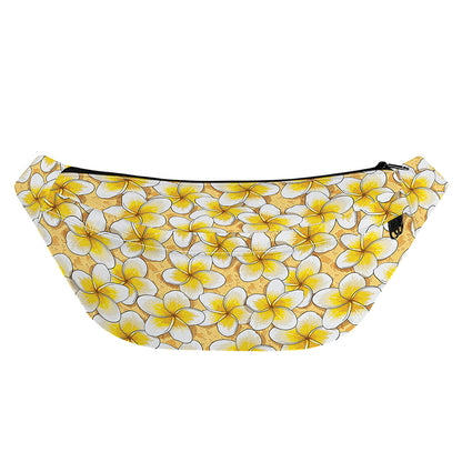 Frangipani Flower Pattern Print Fanny Pack