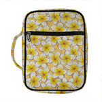 Frangipani Flower Pattern Print Front Pocket Bible Bag