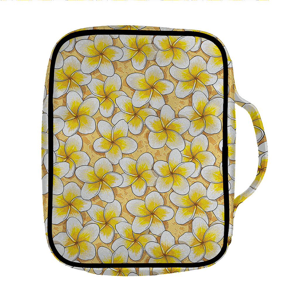Frangipani Flower Pattern Print Front Pocket Bible Bag
