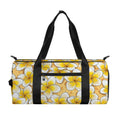 Frangipani Flower Pattern Print Gym Bag