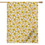 Frangipani Flower Pattern Print House Flag