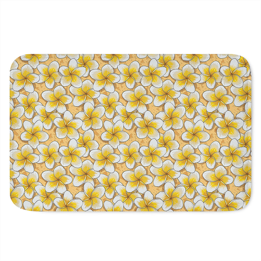 Frangipani Flower Pattern Print Indoor Door Mat