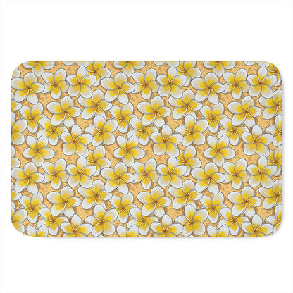 Frangipani Flower Pattern Print Indoor Door Mat