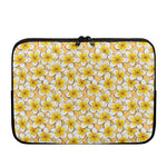 Frangipani Flower Pattern Print Laptop Sleeve