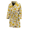 Frangipani Flower Pattern Print Men's Bathrobe