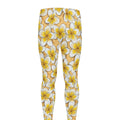Frangipani Flower Pattern Print Men's Leggings