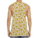 Frangipani Flower Pattern Print Men's Muscle Tank Top