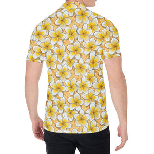 Frangipani Flower Pattern Print Men's Shirt