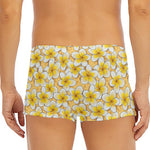Frangipani Flower Pattern Print Men's Short Boxer Briefs