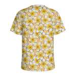 Frangipani Flower Pattern Print Men's Sports T-Shirt