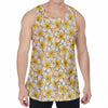 Frangipani Flower Pattern Print Men's Velvet Tank Top