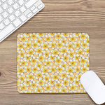 Frangipani Flower Pattern Print Mouse Pad