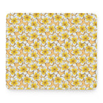 Frangipani Flower Pattern Print Mouse Pad