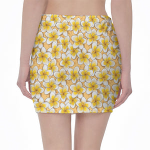 Frangipani Flower Pattern Print Pencil Mini Skirt – GearFrost