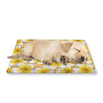 Frangipani Flower Pattern Print Pet Cooling Mat Cover